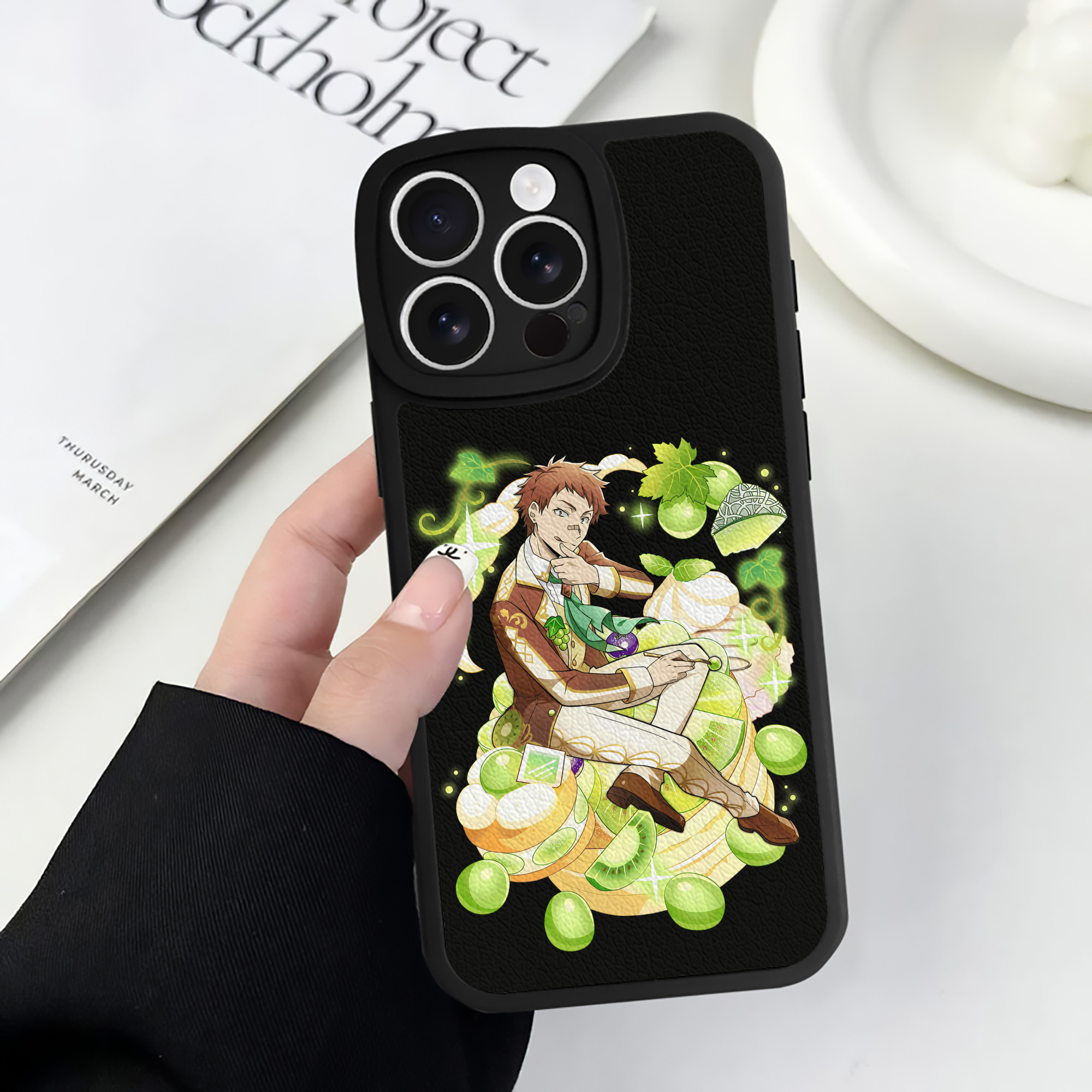（画像用） 文豪ストレイドッグス Bungo Stray Dogs 【iPhone 16シリーズ対応】シリコンスマホケース（レザー調） 材質：シリコン
